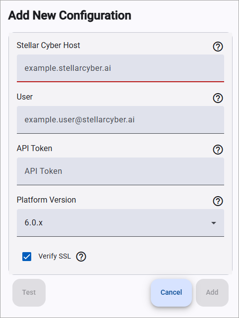 Select the image to expand and collapse it. Screen capture of the "Add New Configuration" panel in the Coverage Analyzer application