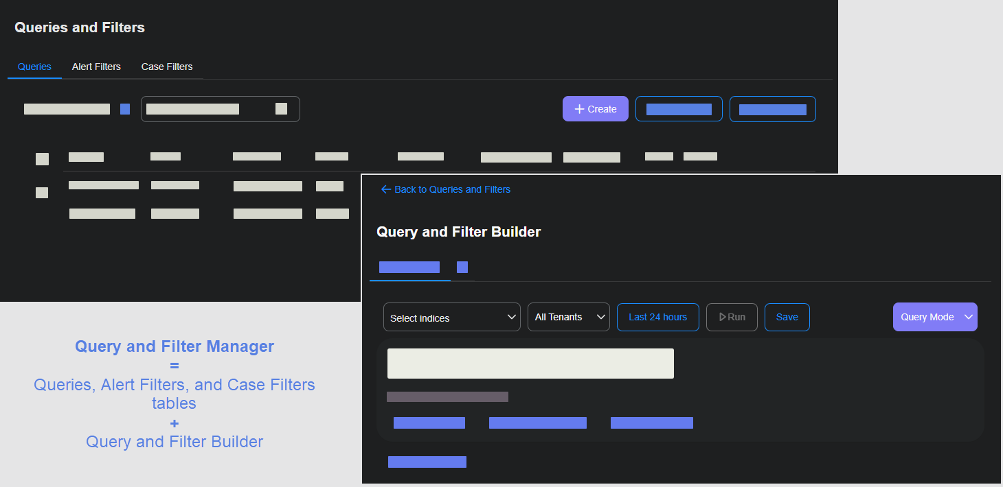 Select to enlarge the image Illustration of the Query and Filter Manager