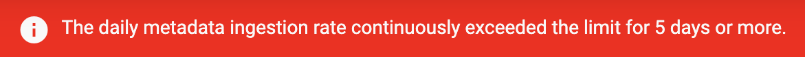 Daily Limit Exceeded banner