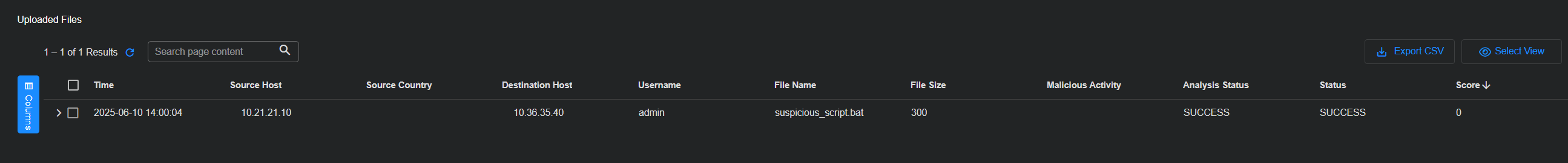 Uploaded Files