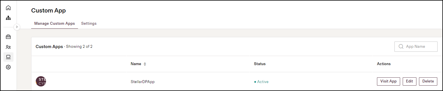 Rippling - Active Custom App Screen capture of an active custom app in Rippling