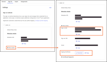 Screen capture of the SAML details in the Okta UI.